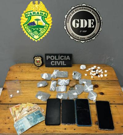 LS: Polícia Civil com apoio da Polícia Militar, prende cinco pessoas por tráfico de drogas 